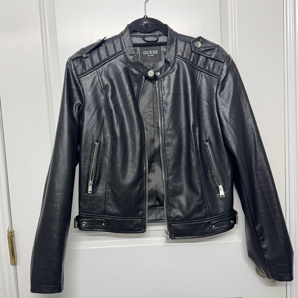 GUESS Black Leather Jacket
